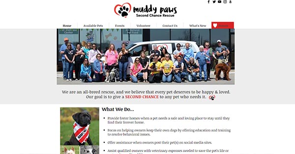 muddy paws second chance rescue